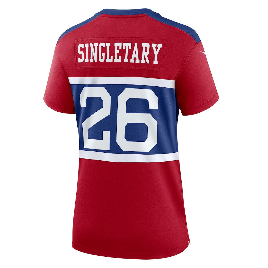 Devin Singletary 26 New York Giants Women's Alternate Game Jersey - Century Red