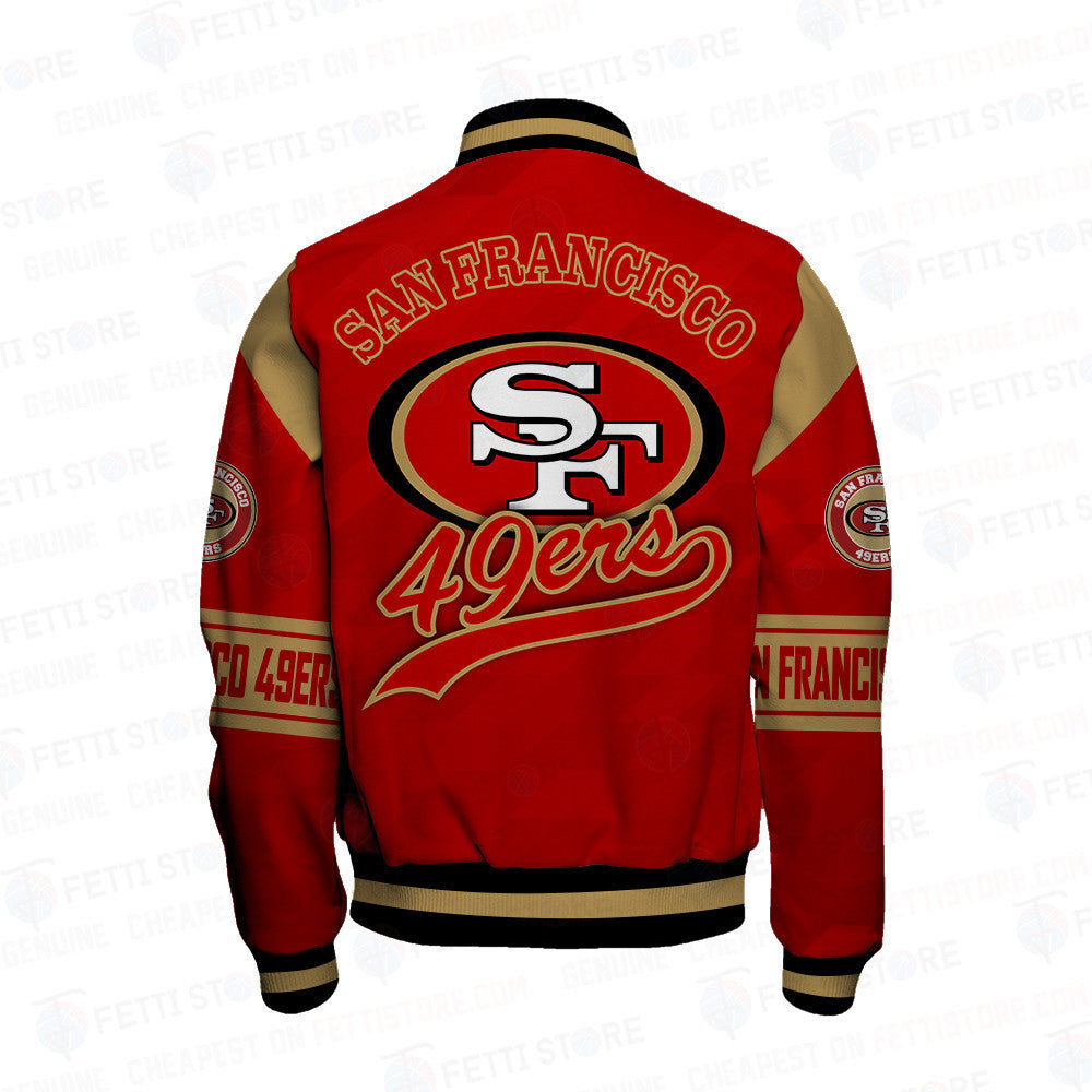 San Francisco 49ers American Football League Pattern Varsity Jacket SH1 V2 - All-Over-Printed Jacket