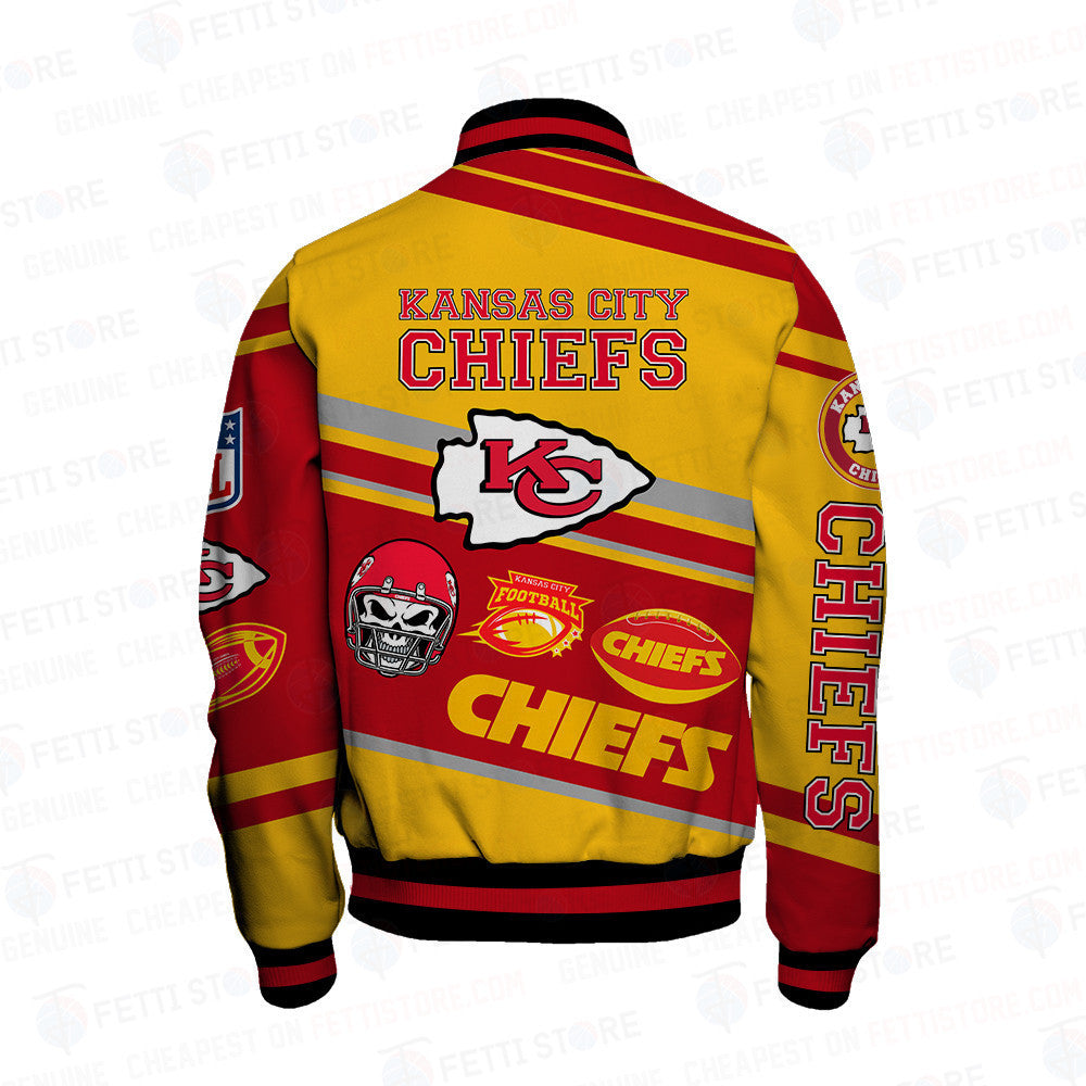 Kansas City Chiefs American Football League Pattern Varsity Jacket - All-Over-Printed Jacket