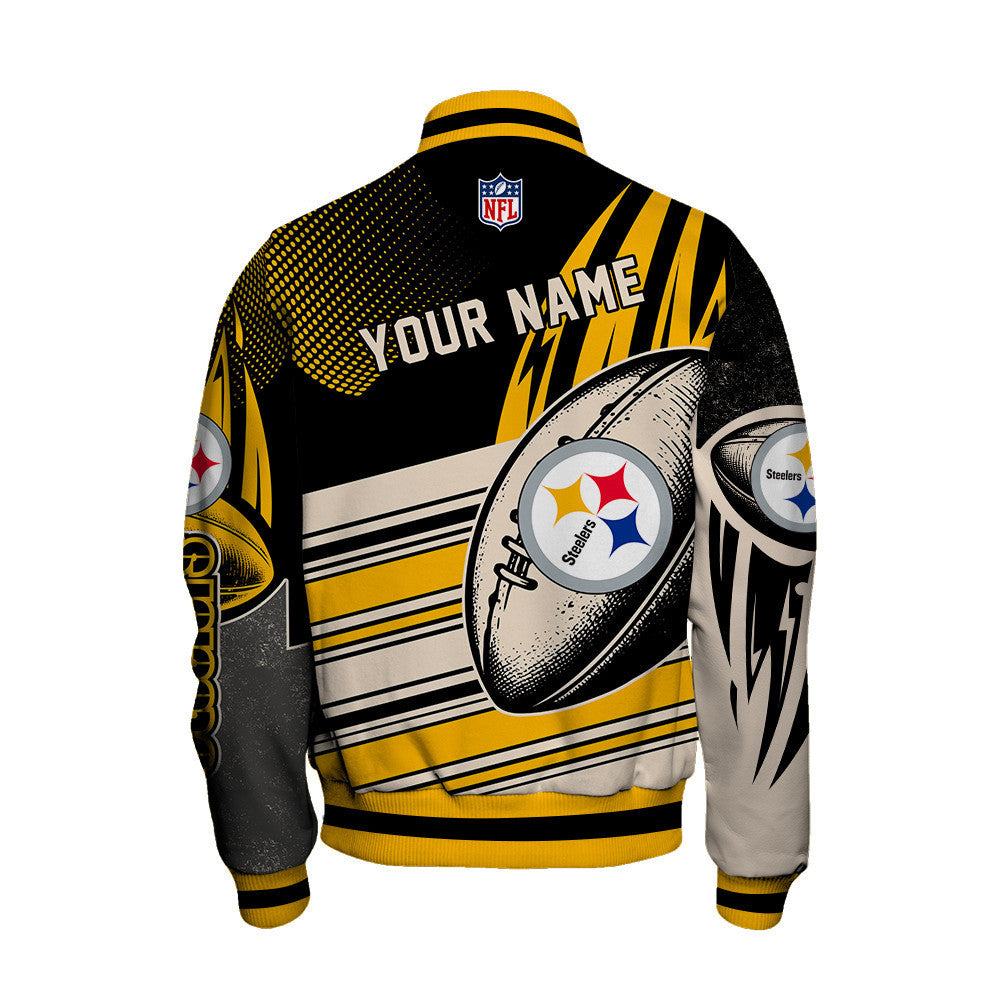 Pittsburgh Steelers - National Football League Customized AOP Varsity Jacket V10 - All-Over-Printed Jacket