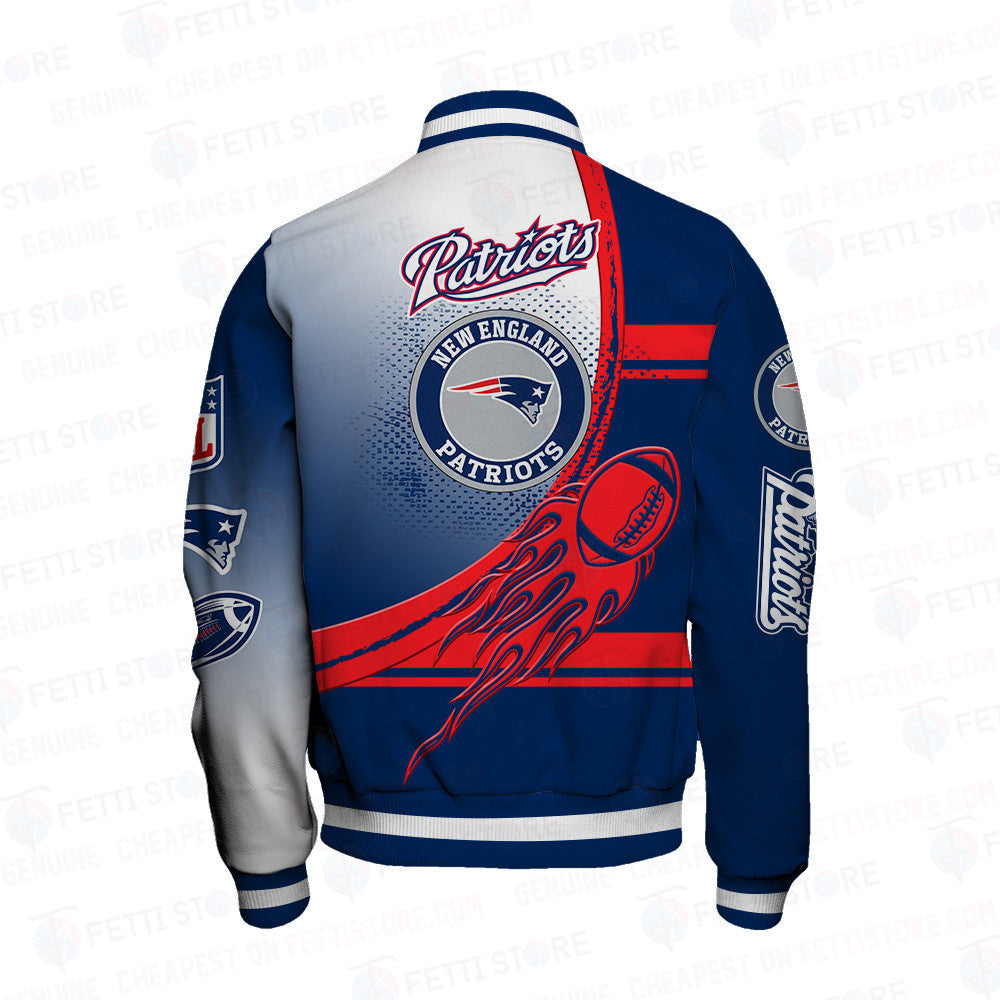 New England Patriots American Football League Pattern Varsity Jacket SH1 V3 - All-Over-Printed Jacket