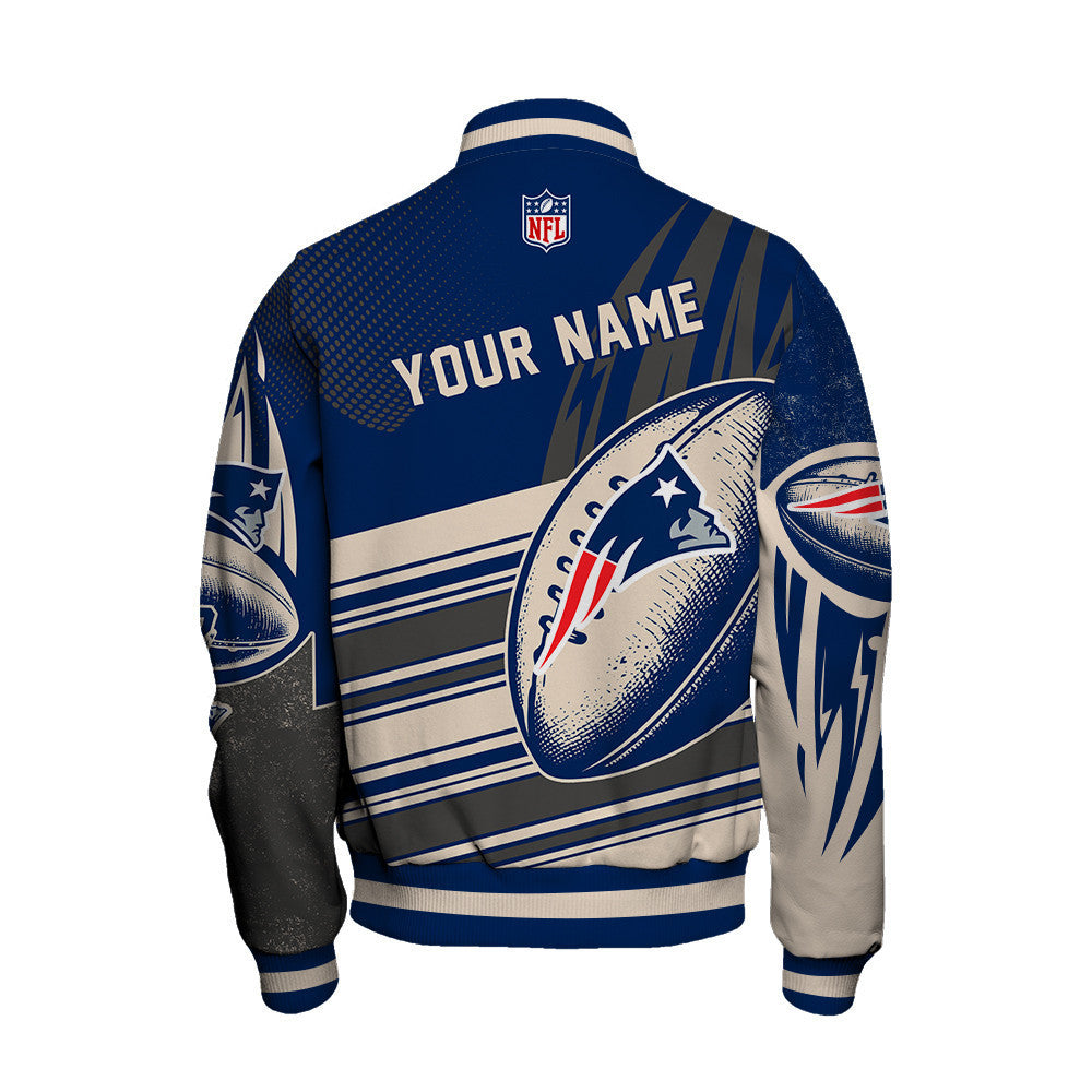 New England Patriots - National Football League Customized AOP Varsity Jacket V10 - All-Over-Printed Jacket