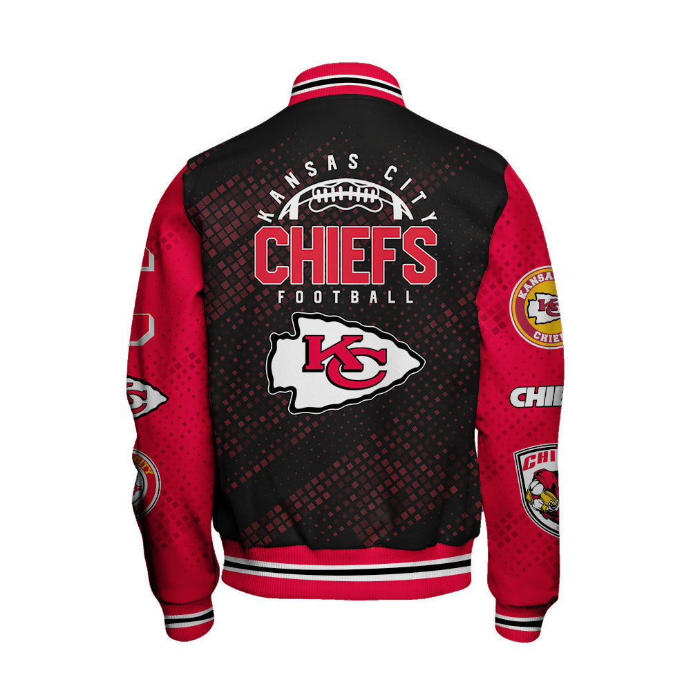 Kansas City Chiefs National Football League Pattern Varsity Jacket SH1 V3 - All-Over-Printed Jacket