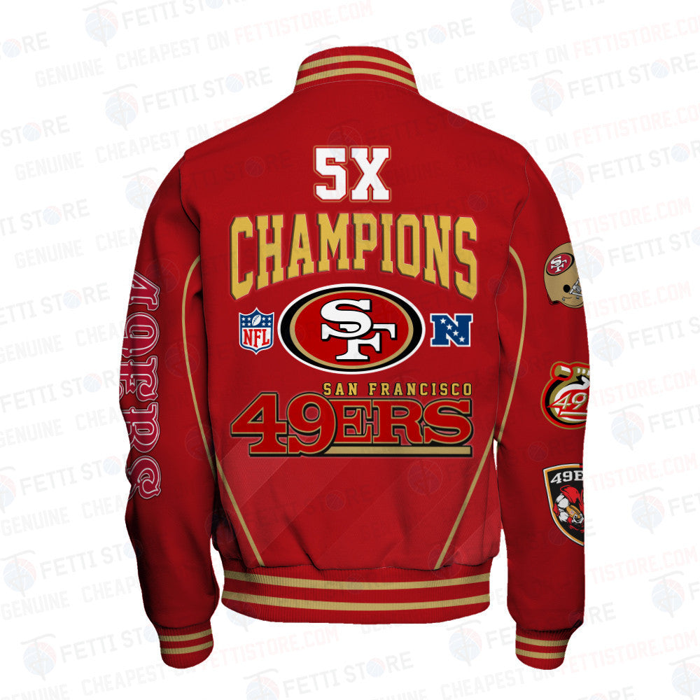San Francisco 49ers National Football League Champions Varsity Jacket - All-Over-Printed Jacket