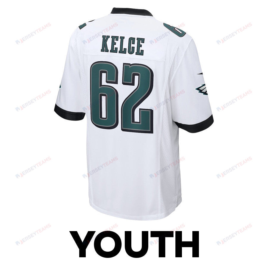 Jason Kelce 62 Philadelphia Eagles Legacy Game YOUTH Jersey - White
