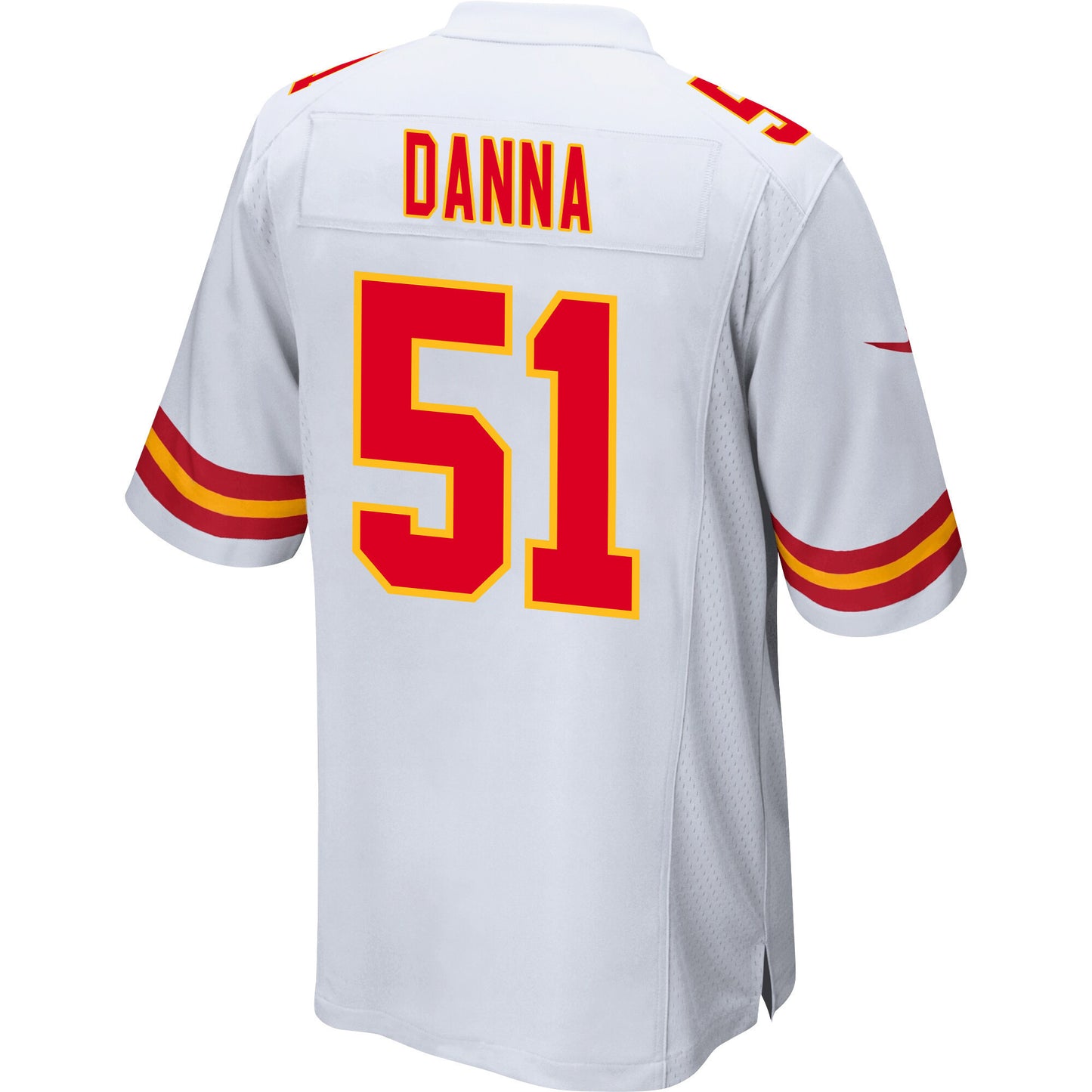 Mike Danna 51 Kansas City Chiefs AFC Champions Patch Game Men Jersey - White
