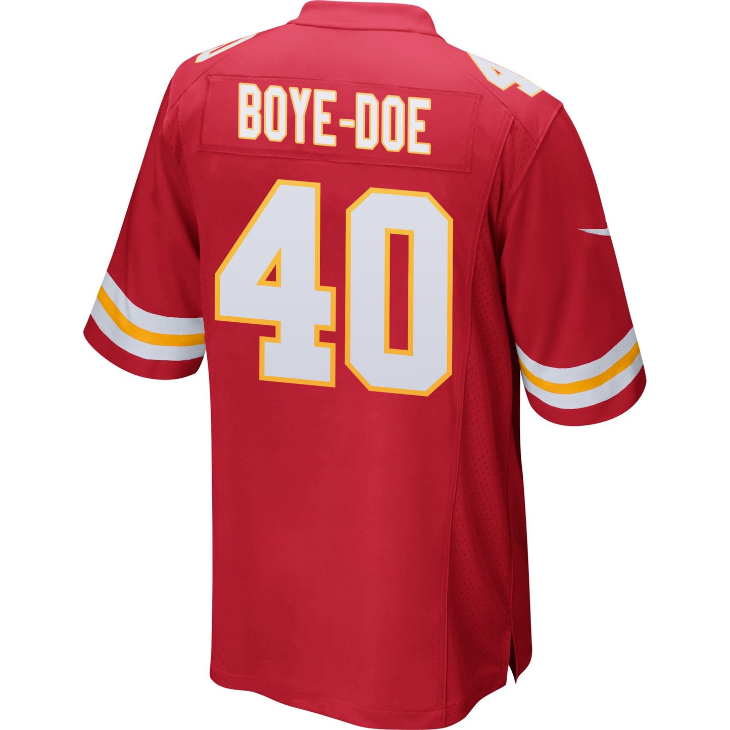 Ekow Boye-Doe 40 Kansas City Chiefs AFC Champions Patch Game Men Jersey - Red