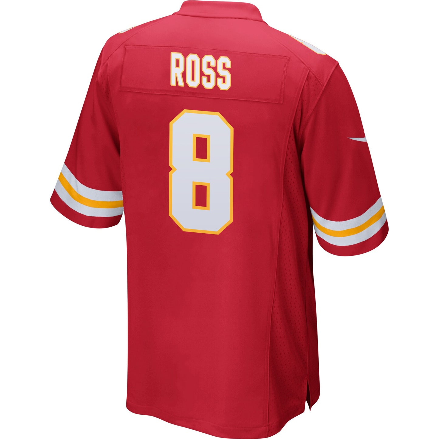 Justyn Ross 8 Kansas City Chiefs AFC Champions Patch Game Men Jersey - Red