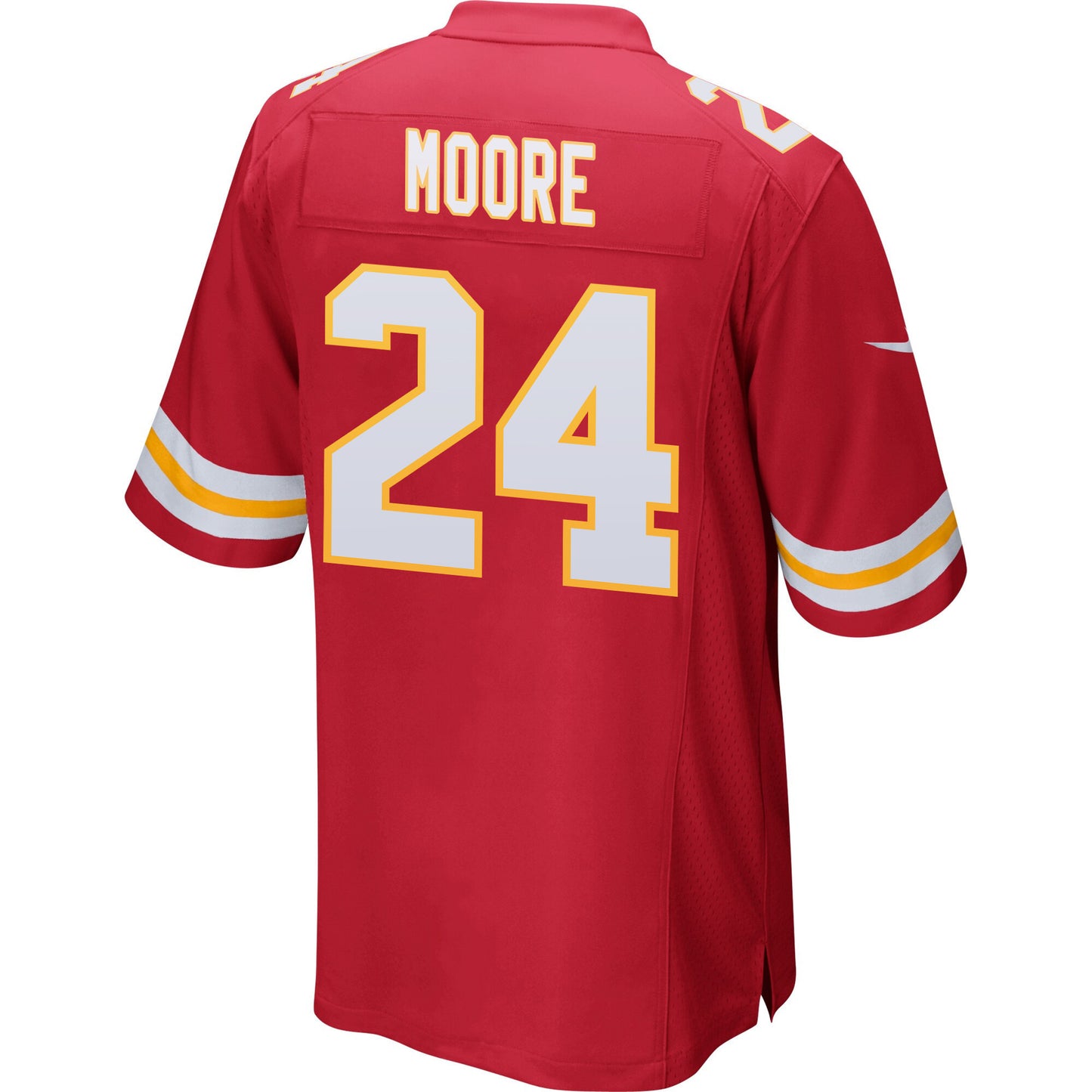 Skyy Moore 24 Kansas City Chiefs AFC Champions Patch Game Men Jersey - Red