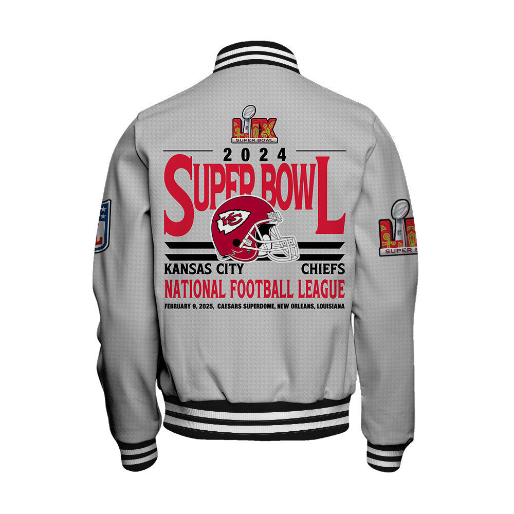 Kansas City Chiefs Super Bowl LIX Glory Varsity Jacket - All-Over-Printed Jacket