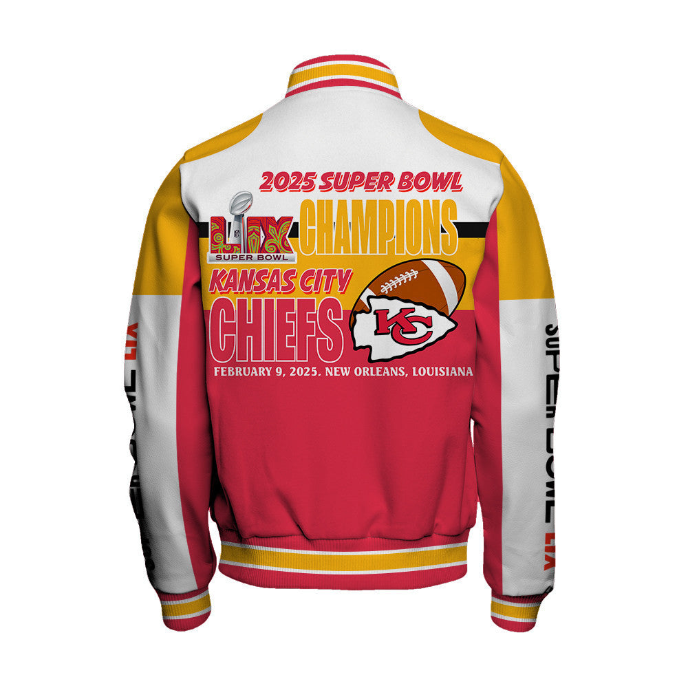 Kansas City Chiefs Super Bowl LIX 2025 Winning Spirit Varsity Jacket - All-Over-Printed Jacket