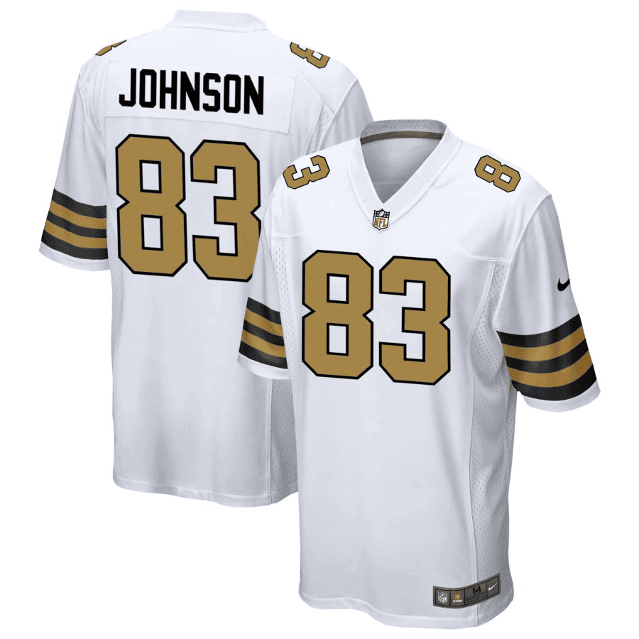 Juwan Johnson 83 New Orleans Saints Game Jersey - White, Men Jersey