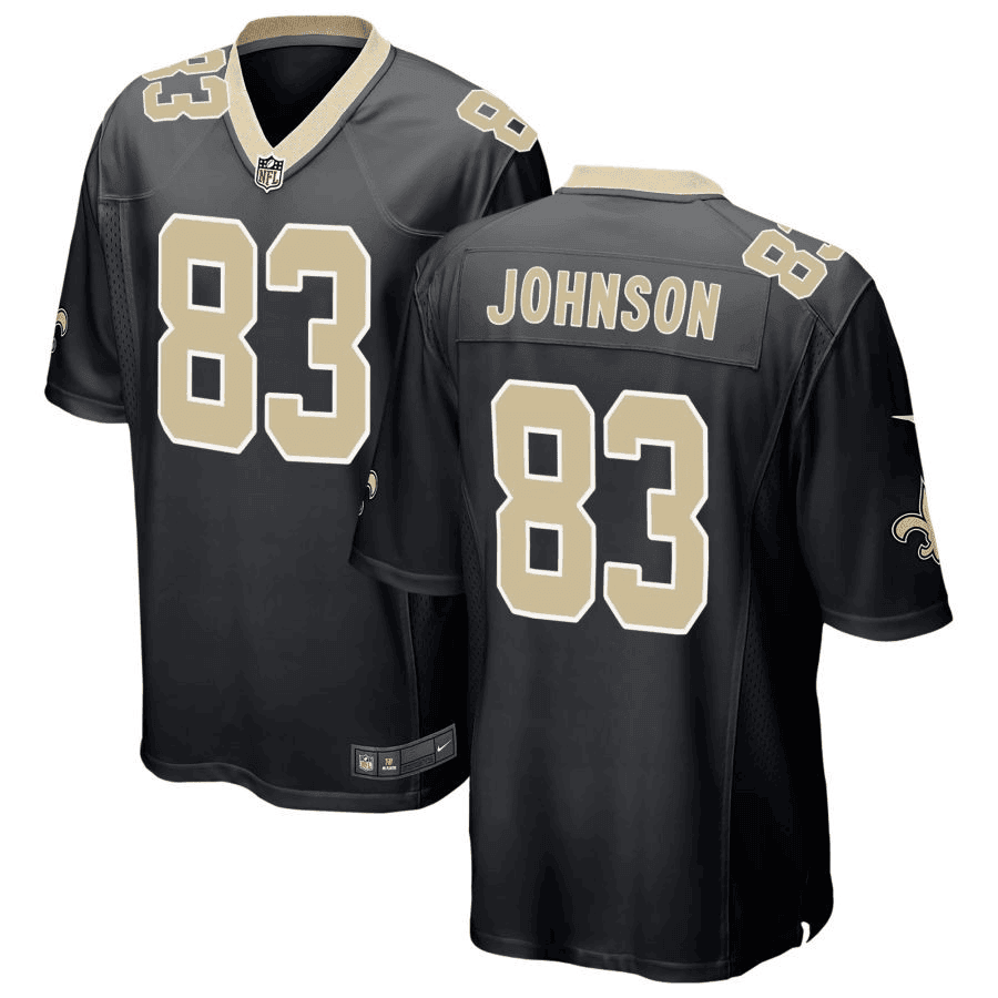 Juwan Johnson 83 New Orleans Saints Game Jersey - Black, Men Jersey