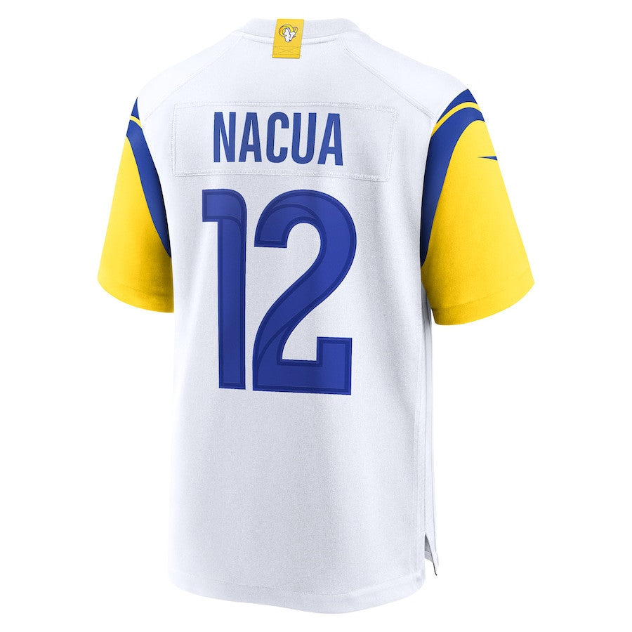 Puka Nacua 12 Los Angeles Rams Alternate Jersey - White, Men Jersey