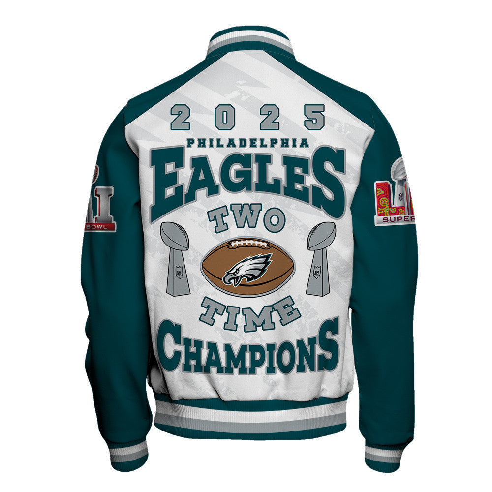 Philadelphia Eagles Super Bowl LIX Champions The King Of The Field Varsity Jacket - All-Over-Printed Jacket