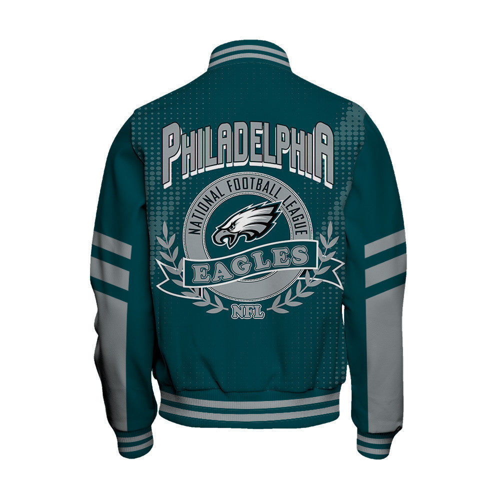 Philadelphia Eagles Football Team 2024 - 25 The Light Of The Star Unisex Varsity Jacket - All-Over-Printed Jacket