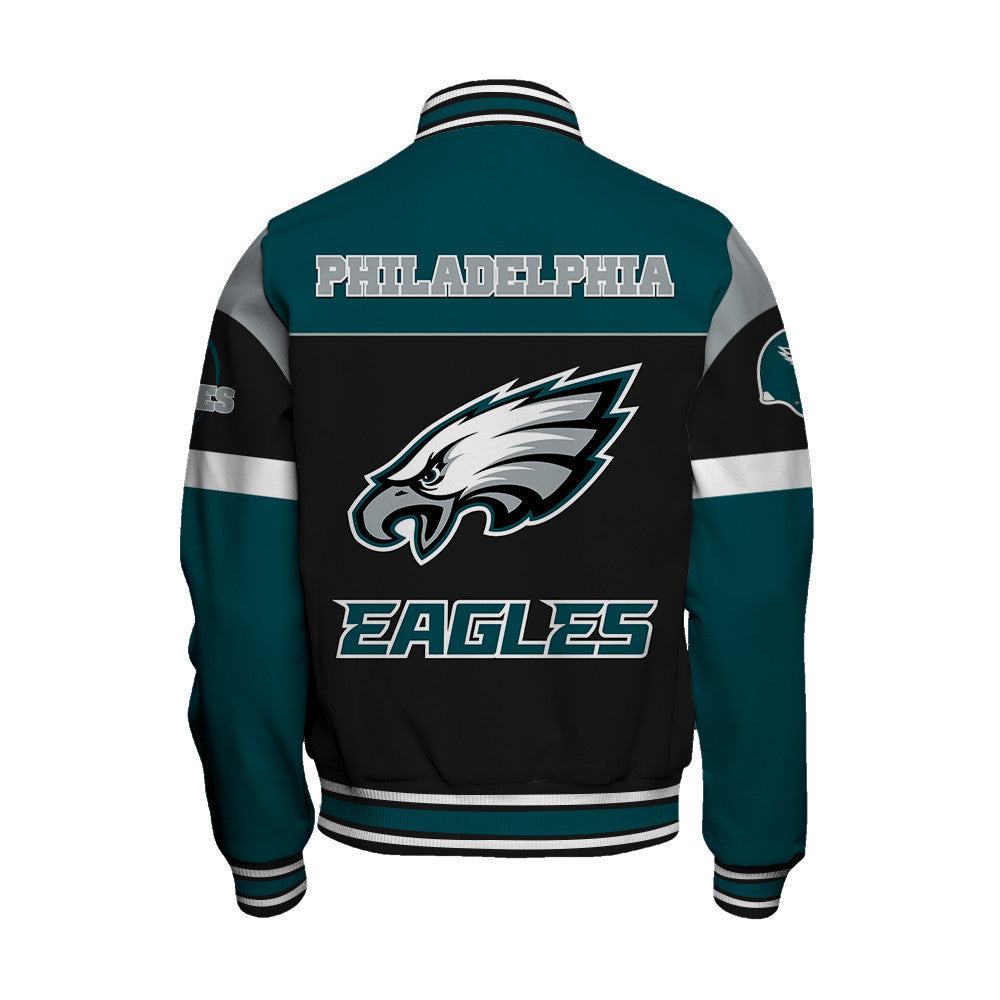 Philadelphia Eagles National Football League 2024 -25 Feel The Power Unisex Varsity Jacket - All-Over-Printed Jacket