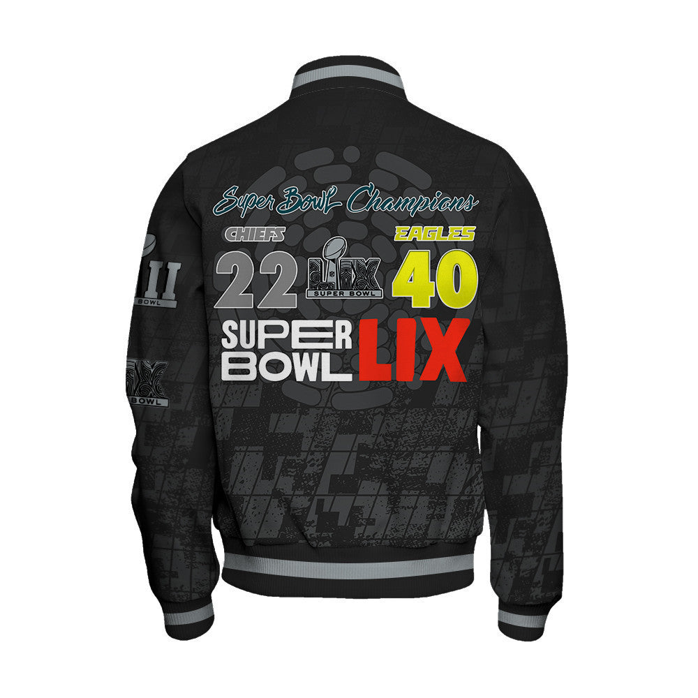 Philadelphia Eagles Super Bowl LIX Champions Bird Gang Glory Varsity Jacket - All-Over-Printed Jacket