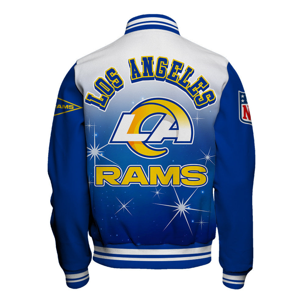 Los Angeles Rams Style Inspired By The Night Sky Varsity Jacket