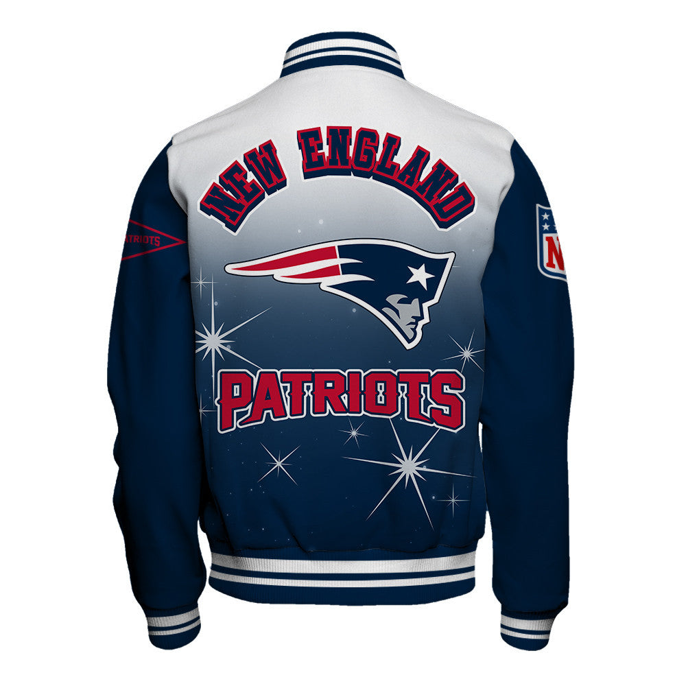 New England Patriots Style Inspired By The Night Sky Varsity Jacket