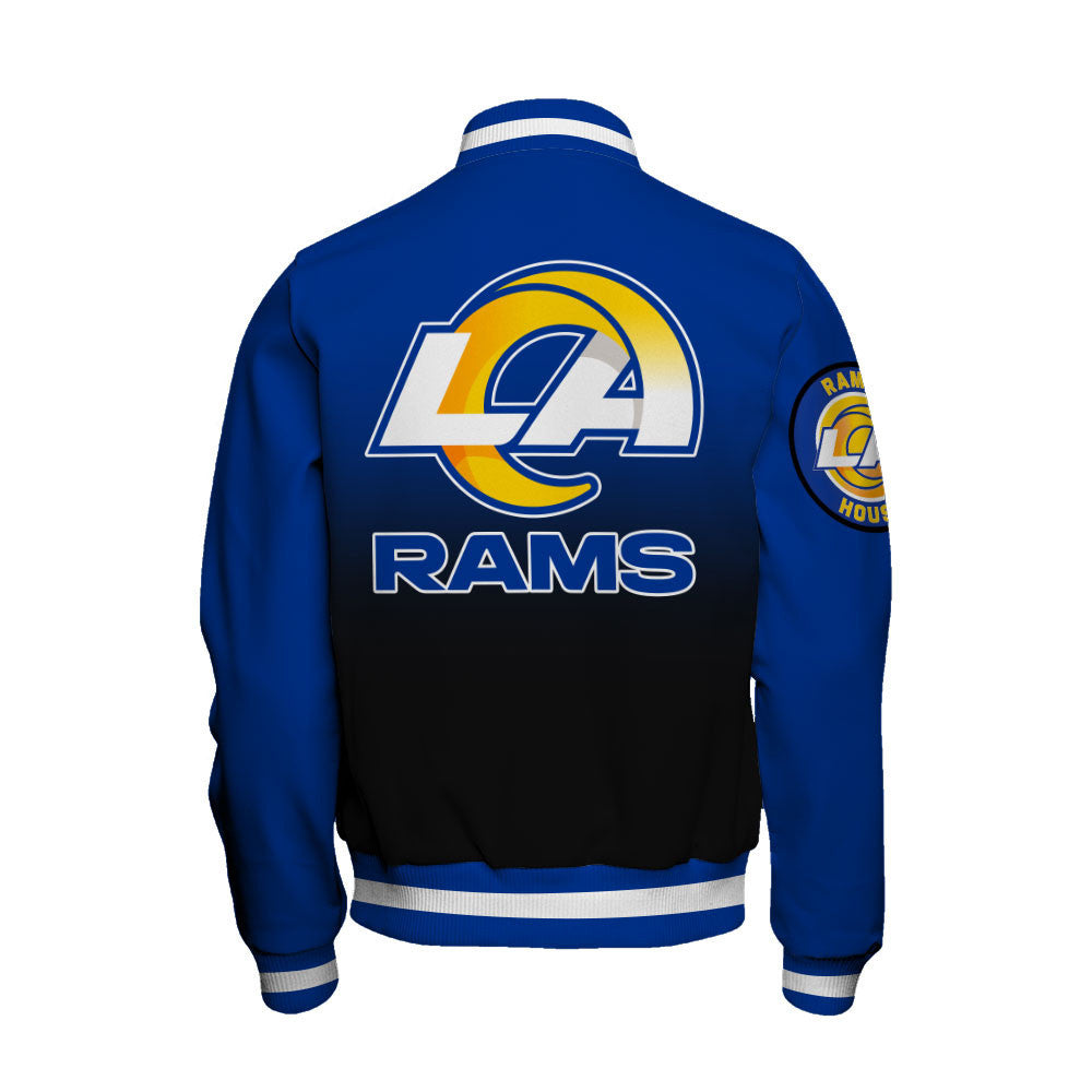 Los Angeles Rams Stylish Gradient Color Scheme Varsity Jacket