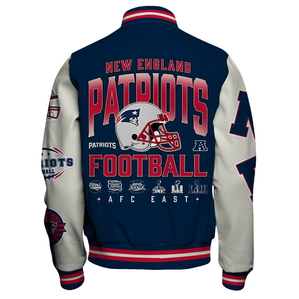 NFL New England Patriots Team Legacy Vintage-Inspired Varsity Jacket