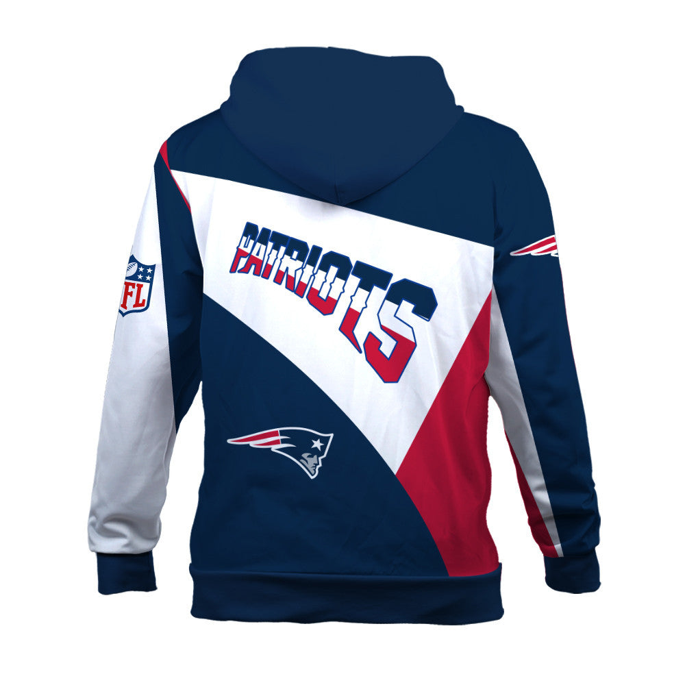 NFL New England Patriots Team Color Pride Exclusive Design 3D Hoodie