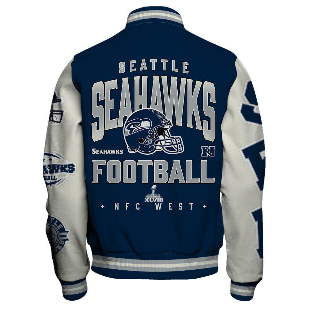 NFL Seattle Seahawks Team Legacy Vintage-Inspired Varsity Jacket