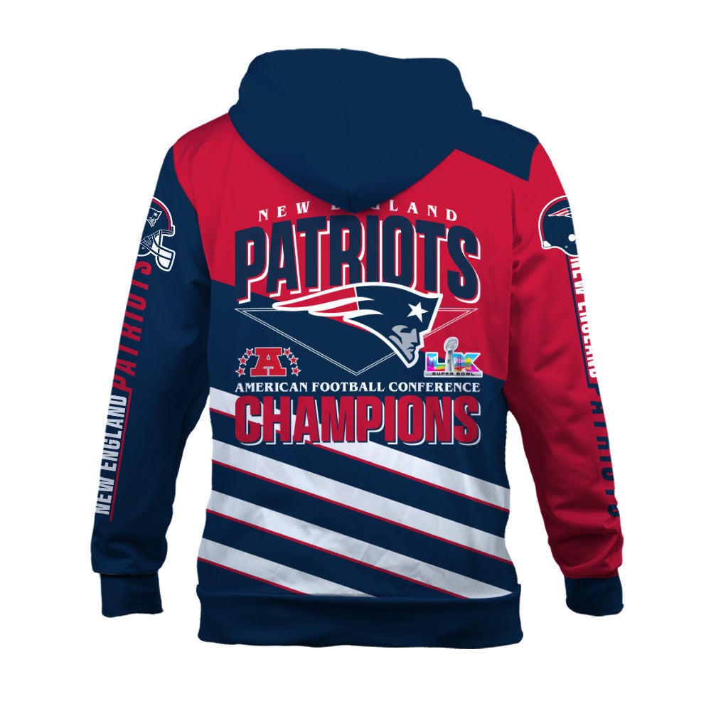 New England Patriots Limited Edition Honoring AFC Champions 2025 3D Hoodie