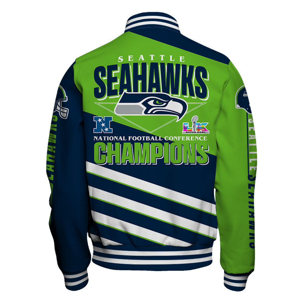 Seattle Seahawks Limited Edition Honoring NFC Champions 2025 Varsity Jacket