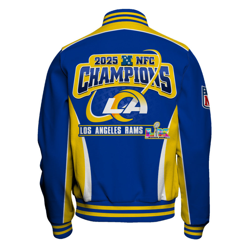 Los Angeles Rams 2025 NFC Champions – The Peak of Glory Is Back Varsity Jacket