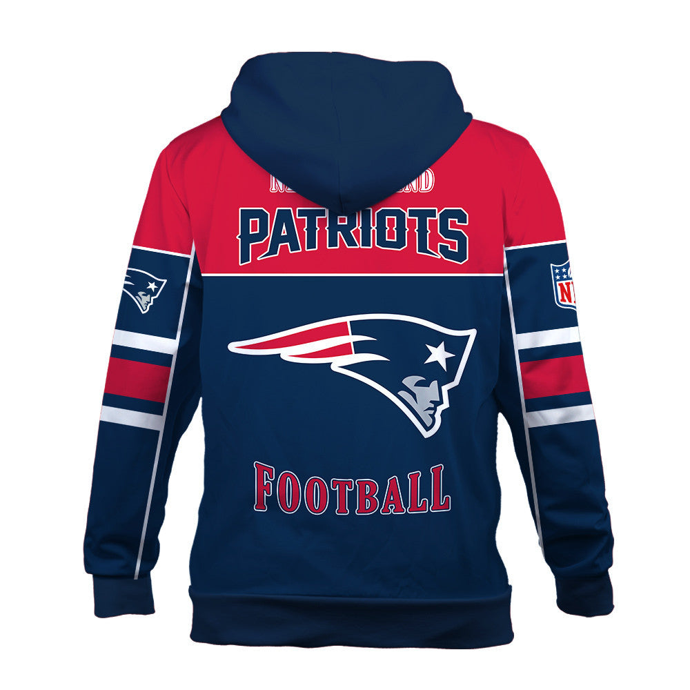 NFL New England Patriots Built To Win 3D Zip Hoodie For Die-hard Fans