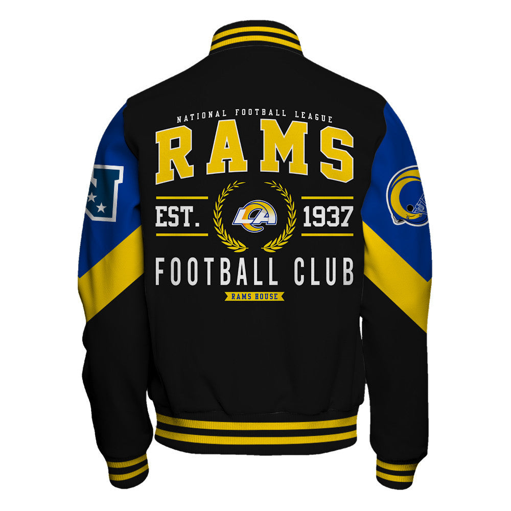 Los Angeles Rams Football Club Iconic Logo Rams House Varsity Jacket