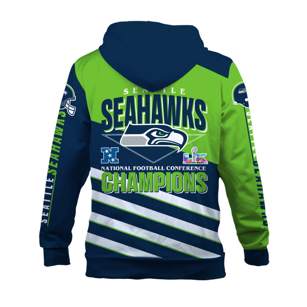 Seattle Seahawks Limited Edition Honoring NFC Champions 2025 3D Hoodie