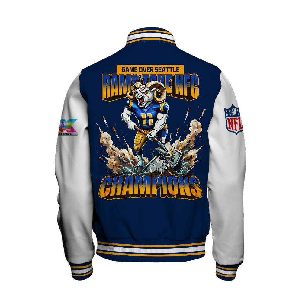 Los Angeles Rams 2025 NFC Champions: The "Rams Take NFC" Masterpiece Varsity Jacket