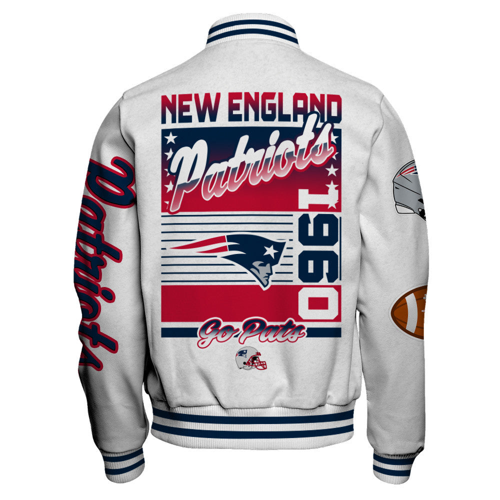 New England Patriots Breaking All Conventional Design Standards Varsity Jacket