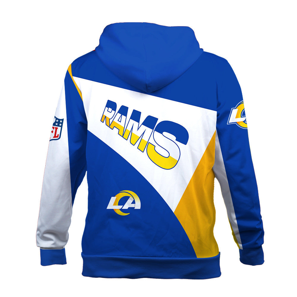 NFL Los Angeles Rams Team Color Pride Exclusive Design 3D Hoodie
