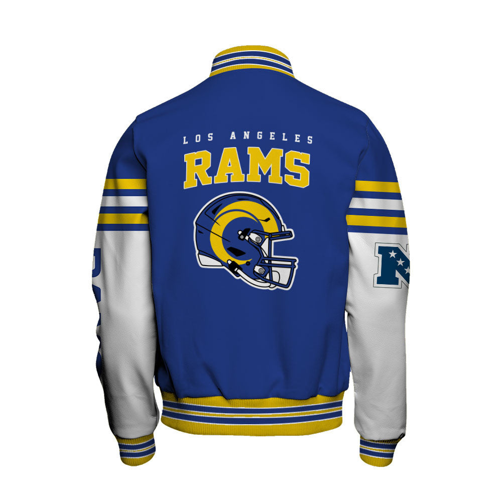 NFL Los Angeles Rams Classic Team Colors Premium Streetwear Varsity Jacket