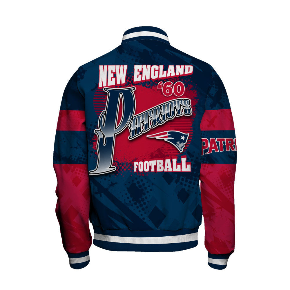 NFL New England Patriots Warrior Spirit Signature Collection Retro Varsity Jacket