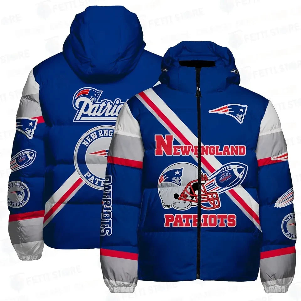 New England Patriots Helmet Graphic 3D Down Jacket