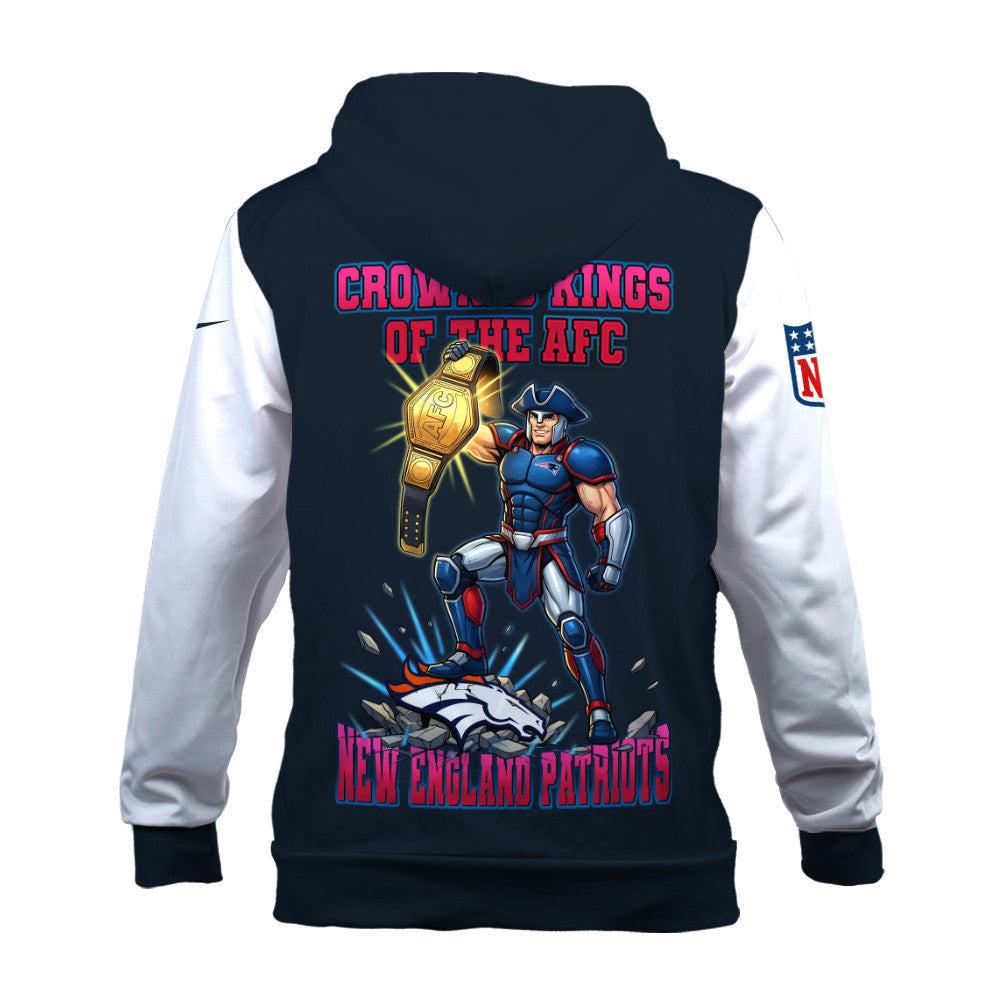 New England Patriots Crowned Kings Of The AFC Hoodie