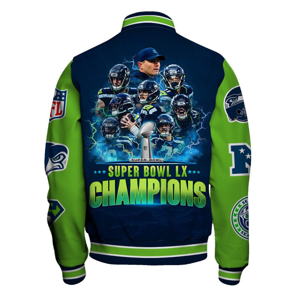 Seattle Seahawks The "Champion Spirit" Varsity Jacket