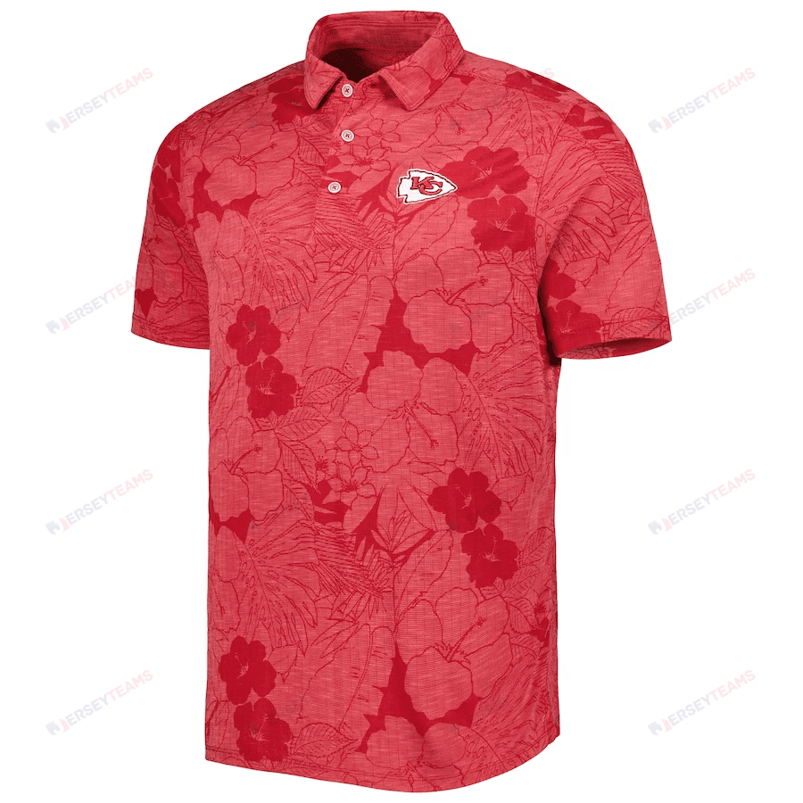 Kansas City Chiefs Polo Shirt Floral Flowers Pattern Printed