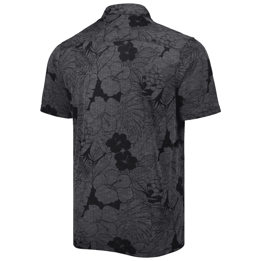 Jacksonville Jaguars Men Polo Shirt Floral Flowers Pattern Printed - Black