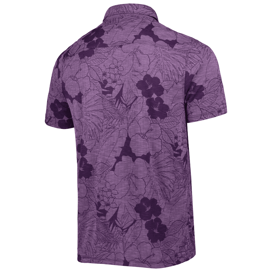 Minnesota Vikings Men Polo Shirt Floral Flowers Pattern Printed - Purple