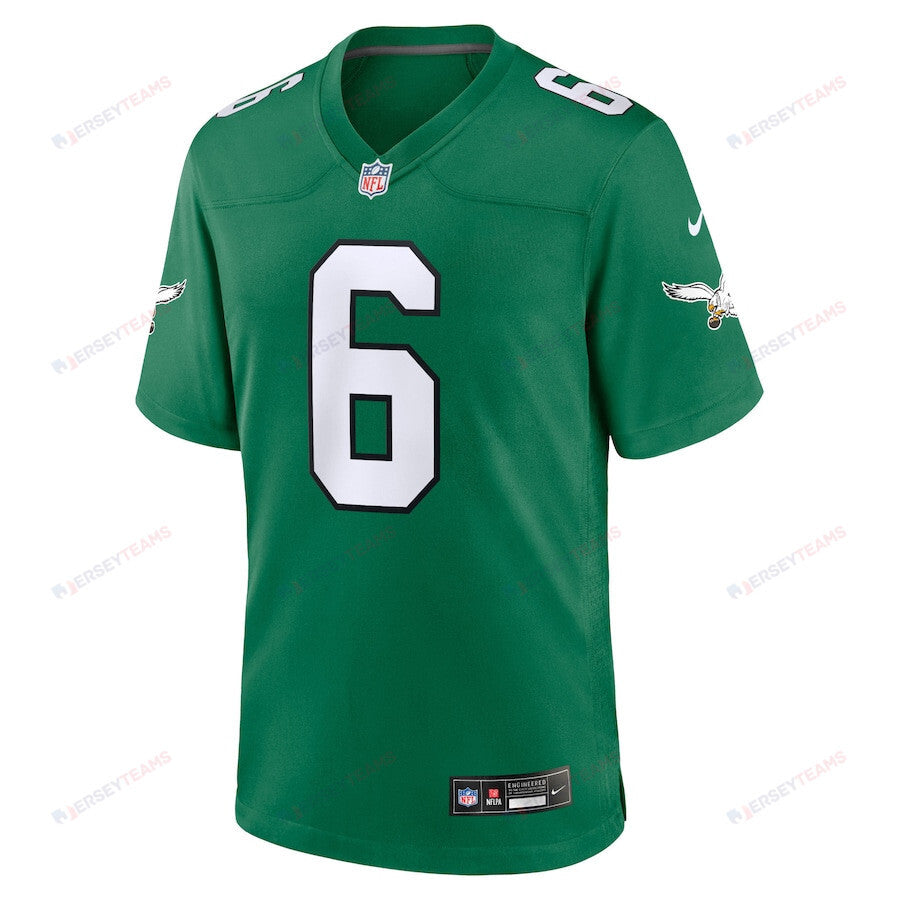 DeVonta Smith 6 Philadelphia Eagles Alternate Game Men Jersey - Kelly Green