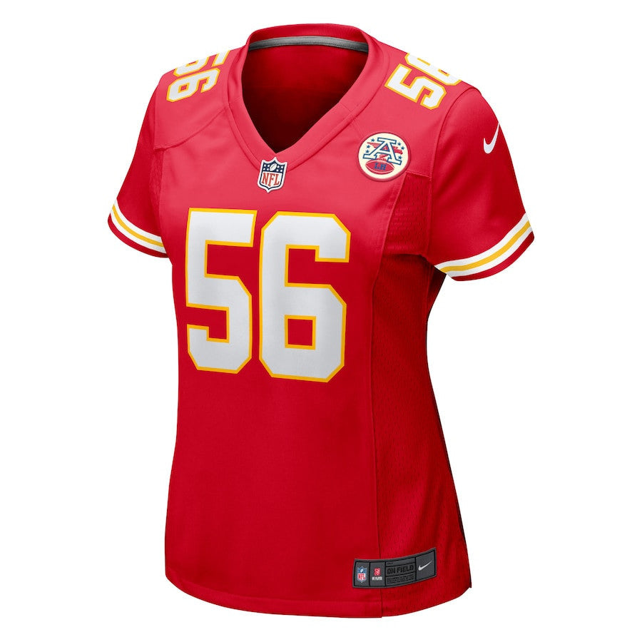 George Karlaftis 56 Kansas City Chiefs Game Women Jersey - Red