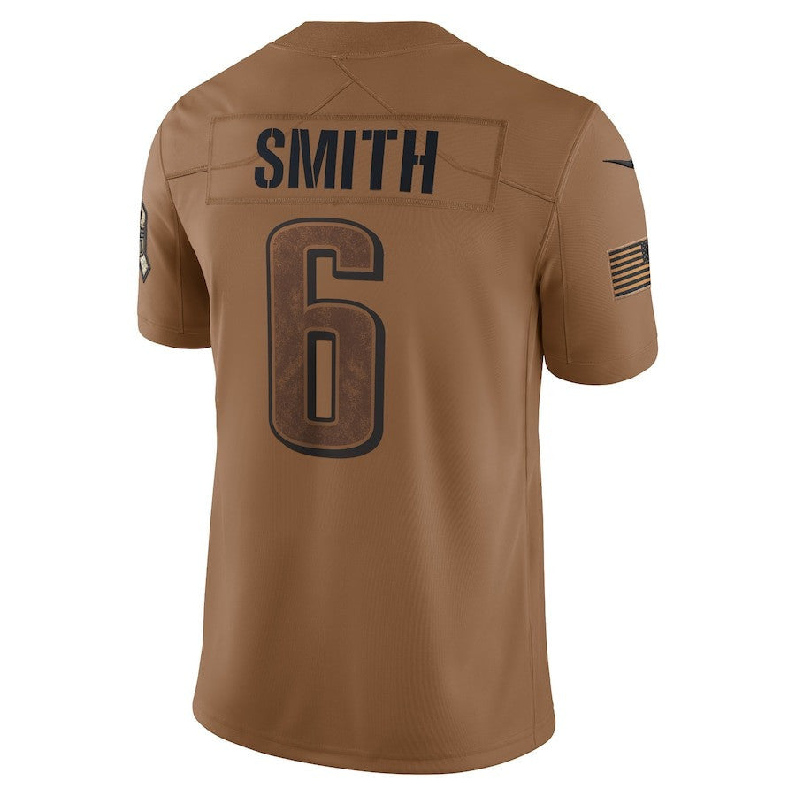 DeVonta Smith 6 Philadelphia Eagles 2023 Salute To Service Limited Jersey - Brown