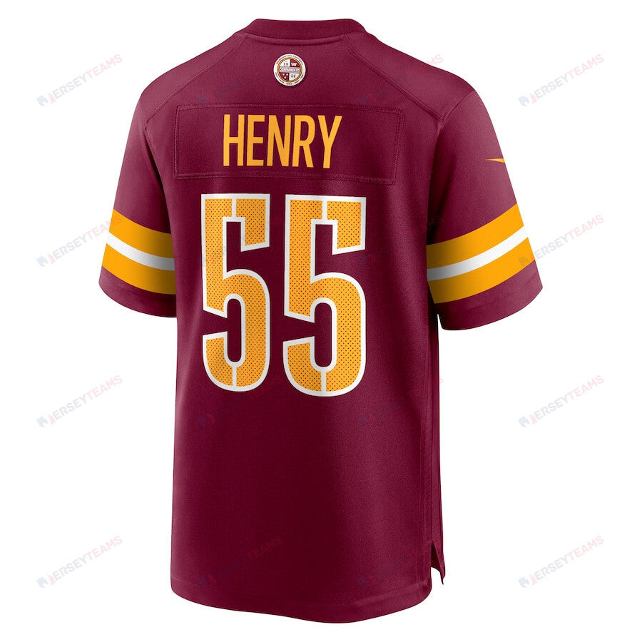 K.J. Henry 55 Washington Commanders Men Game Jersey - Burgundy