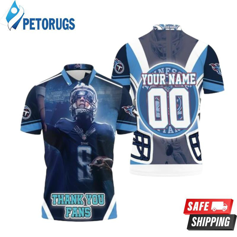 Stevie Mcnair 9 Tennessee Titans Afc South Champions Super Bowl 2021 Custom Name & Number Printed Polo Shirt